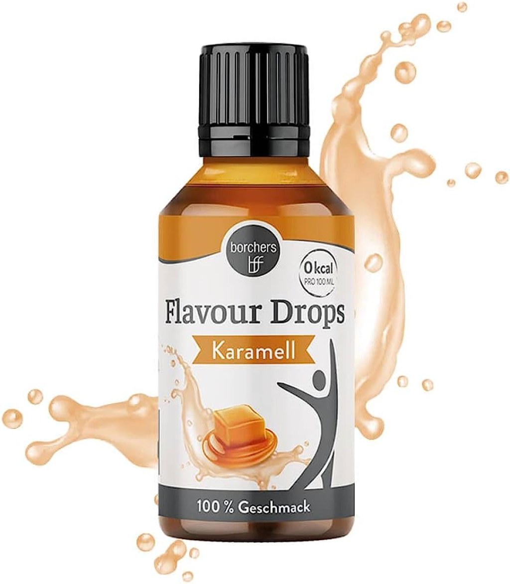Picture of: borchers Flavour Drops Caramel   Calories  Sweetener Liquid  For  Cooking and Baking  For Drinks  3 ml