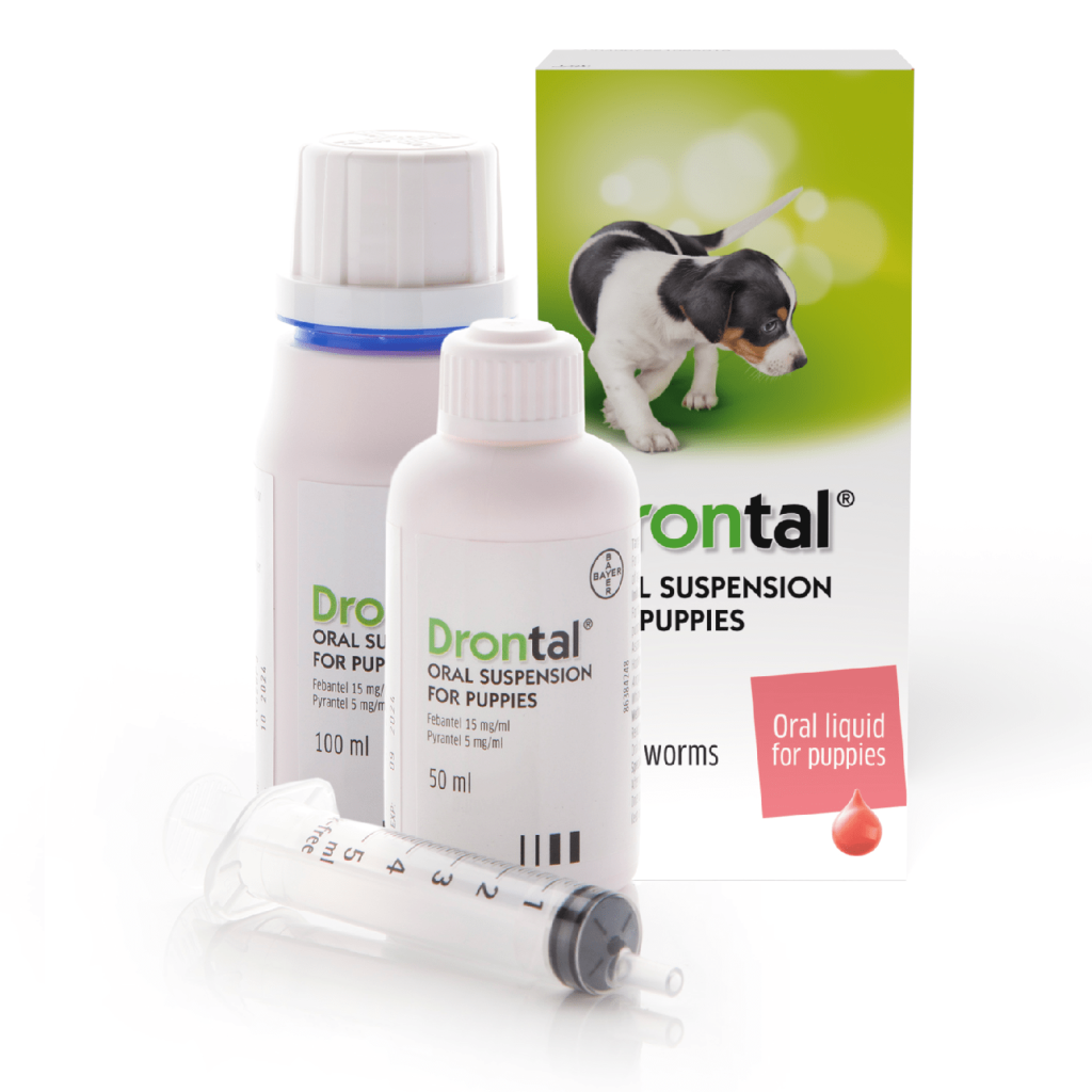 Picture of: Drontal Puppy Liquid Wormer  Worming for Puppy  Vetoquinol