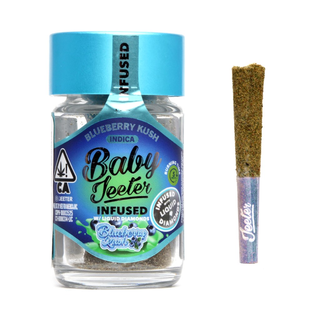 Picture of: .g Blueberry Kush Liquid Diamonds Infused Pre-Roll Pack (