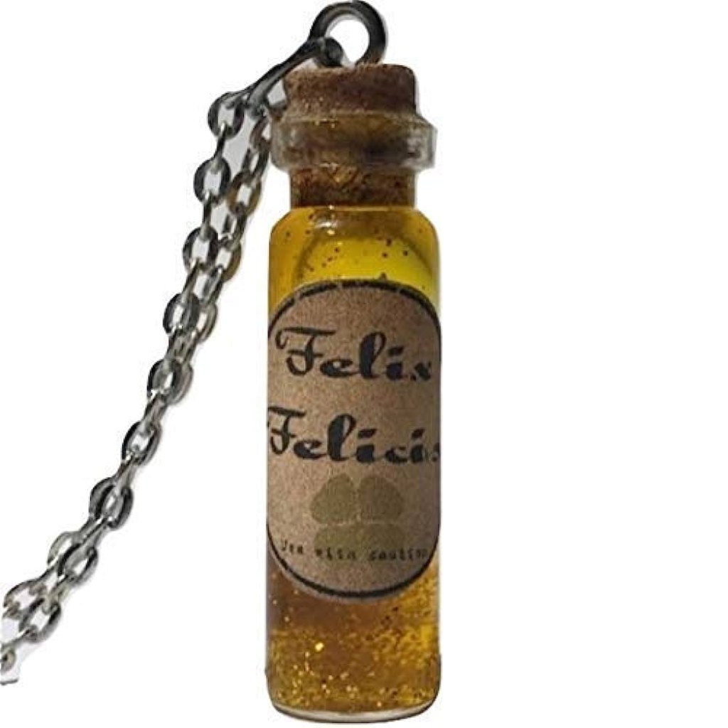 Picture of: Harry Potter Felix Felicis Liquid Luck Potion  / Inches Glass Bottle  Necklace