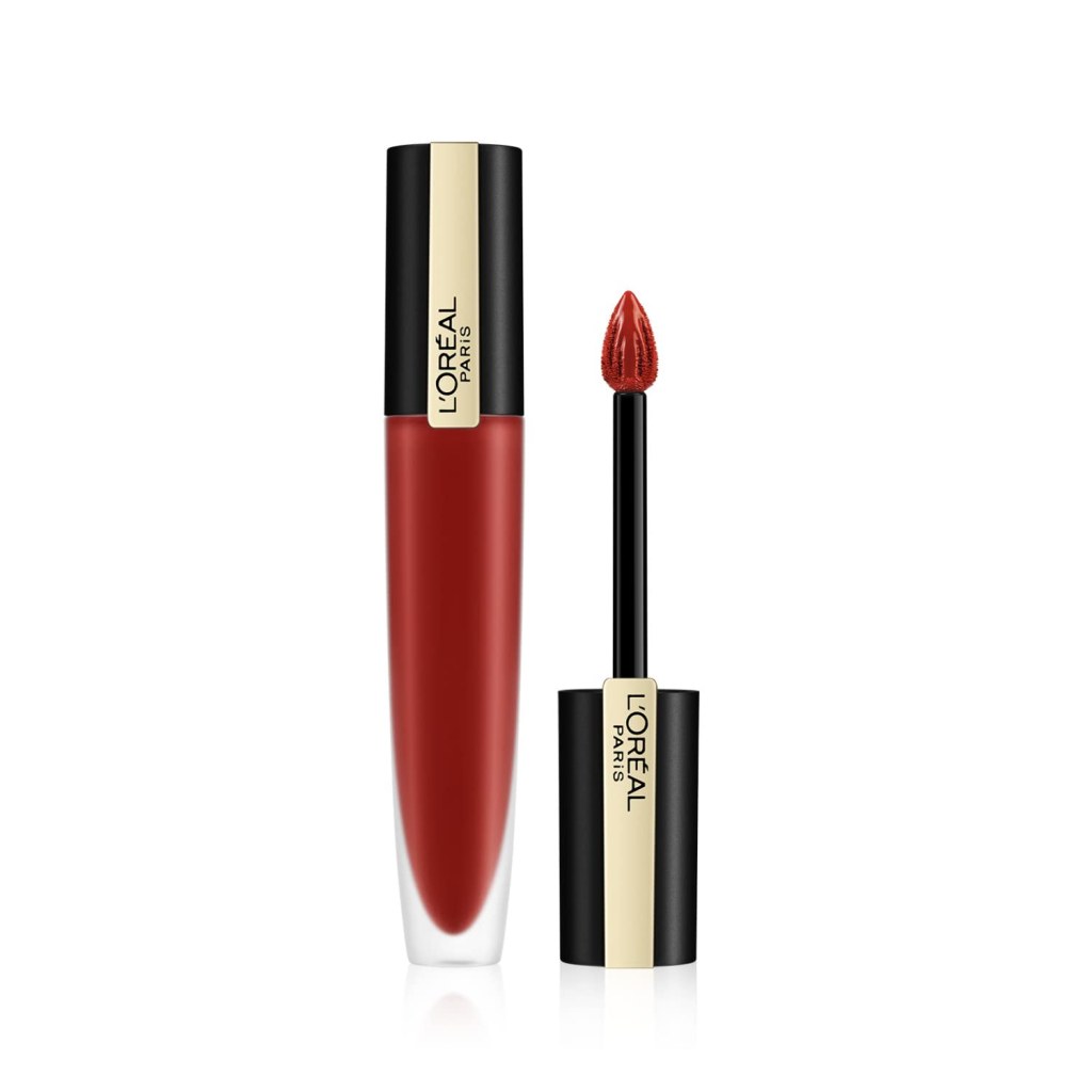 Picture of: L’Oréal Paris Flüssiger Lippenstift mit Matt Finish, Ultra-leichter und  hochpigmentierter Ink-Lippenstift, Rouge Signature, Nr