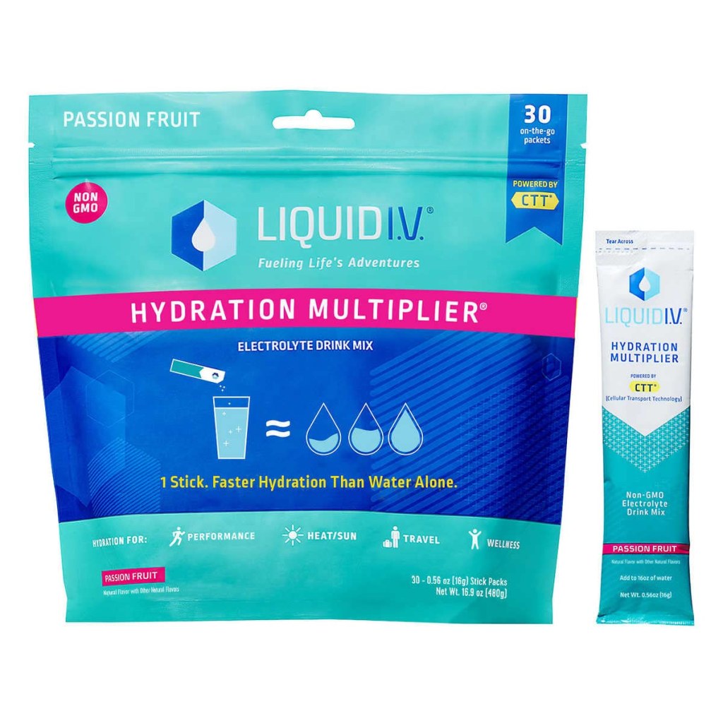 Picture of: Liquid I.V Hydration Multiplier Stick Pack Electrolyte Drink Mix (Net Wt  . Oz),
