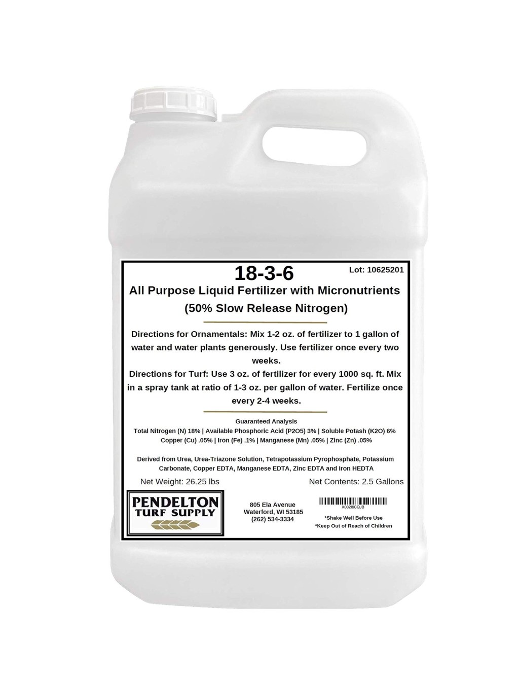 Picture of: Pendelton Turf Supply — Liquid Fertilizer (% SRN & Micronutrients)  (