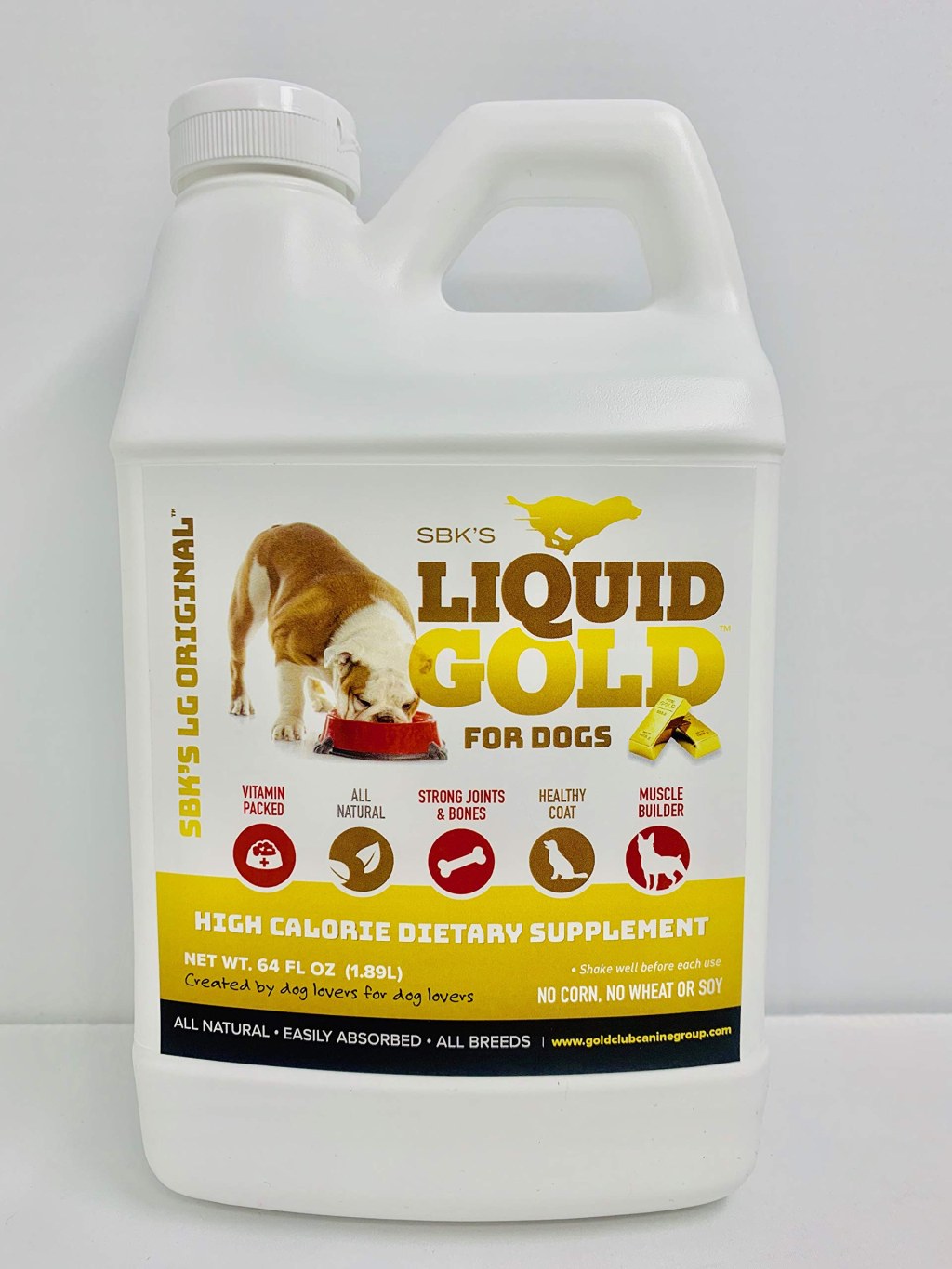 Picture of: SBK’S Liquid Gold High Calorie Supplement for Canines and Felines- Half  Gallon Peanut Butter